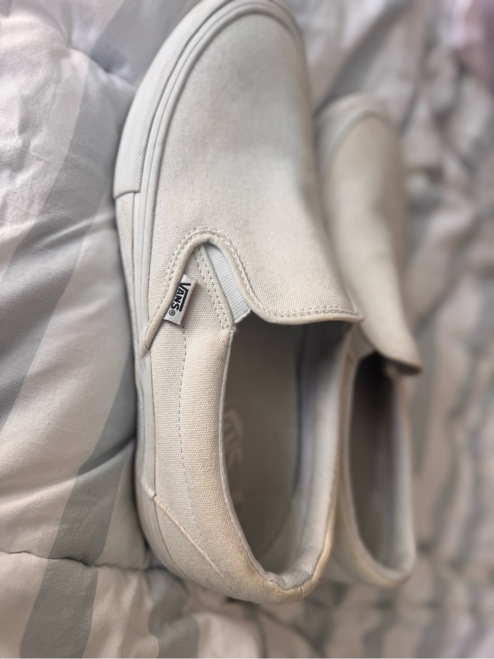 Vans Classic Slip-On Canvas Shoes - Off White